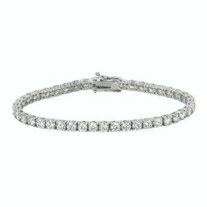 8.00 Carat Natural Diamond Tennis Bracelet G SI 14K White Gold 7'' 44 stones